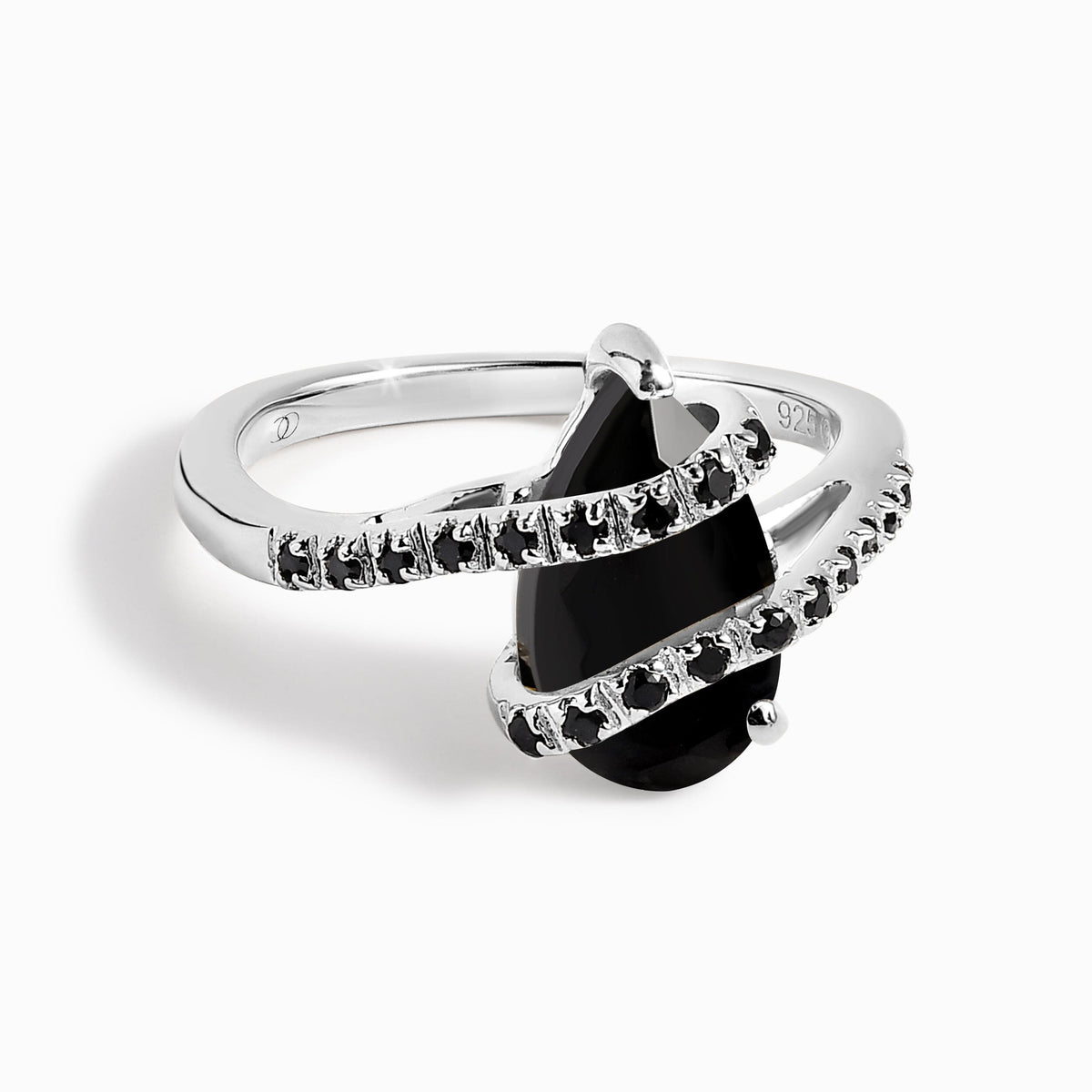 Black Obsidian Black Spinel Ring - Bypass