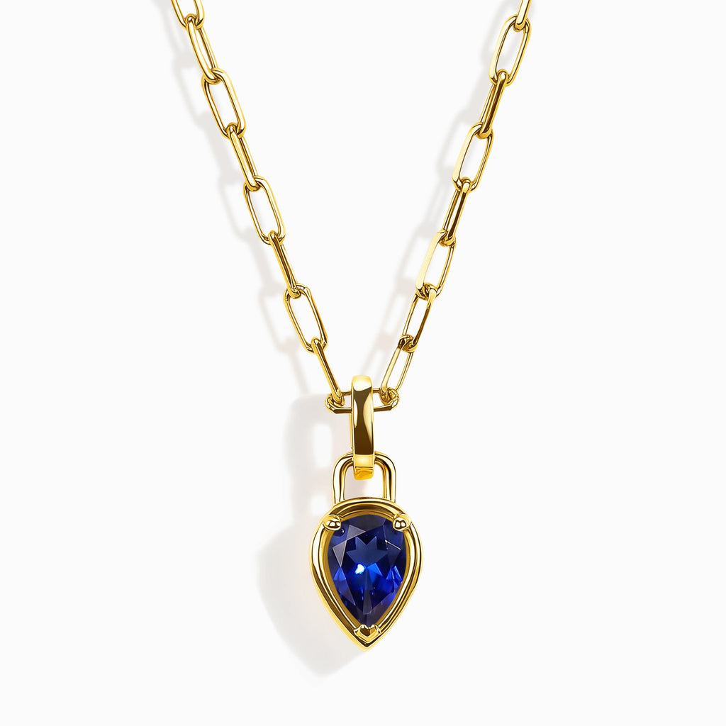 Blue Sapphire Talis Widelink Necklace - September Birthstone