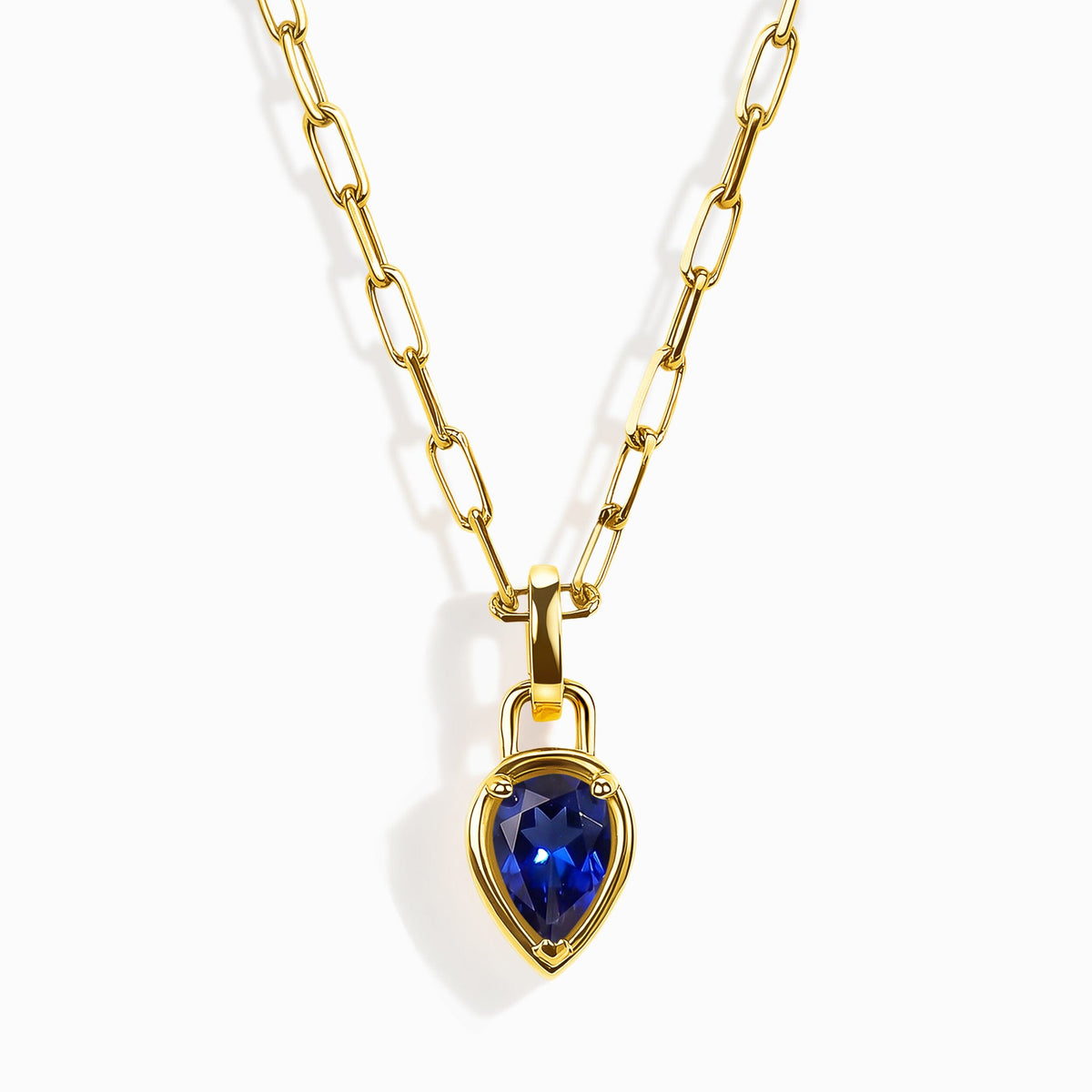 Blue Sapphire Talis Widelink Necklace - September Birthstone