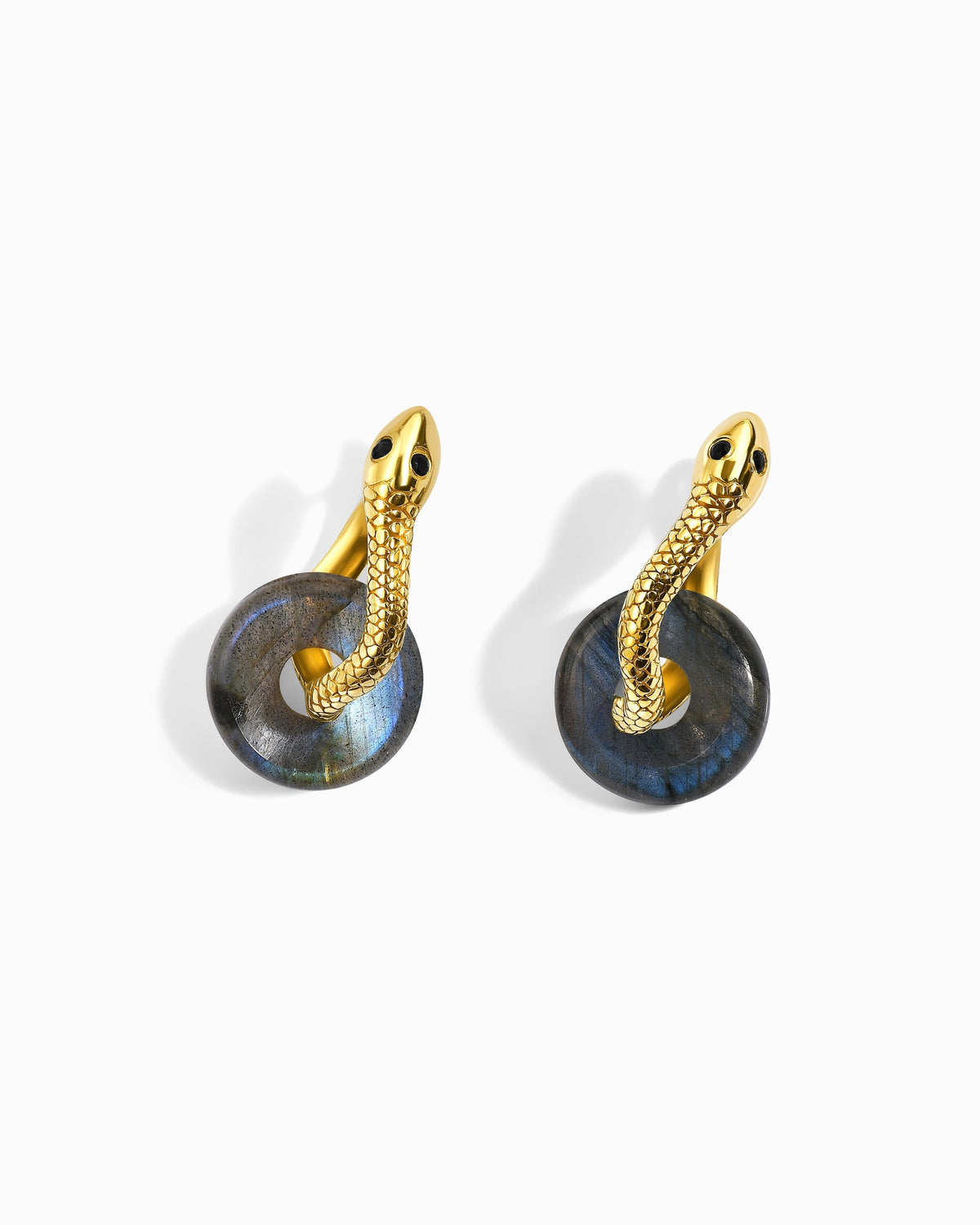 Labradorite Earrings - Serpent