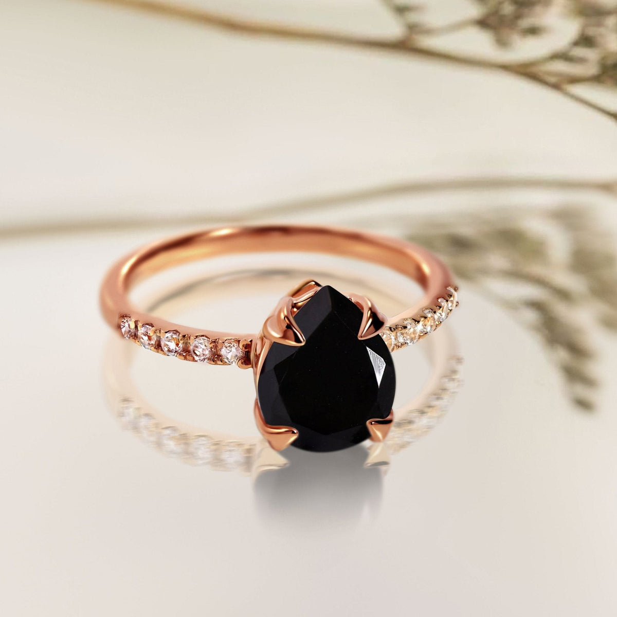 Black Obsidian Ring - Nymph
