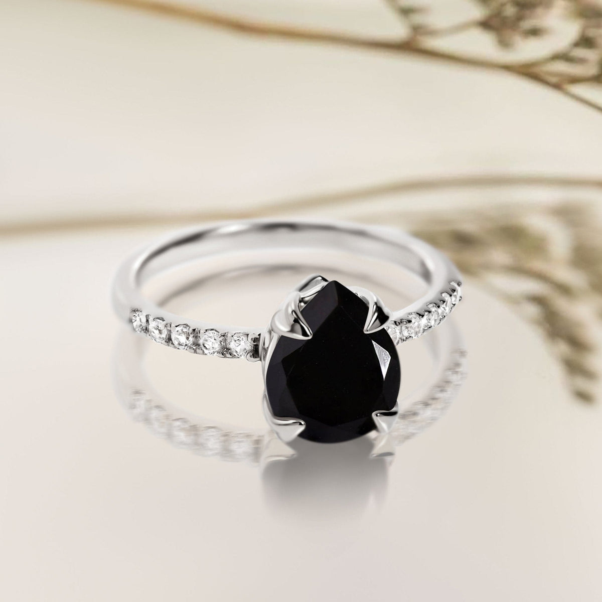 Black Obsidian Ring - Nymph