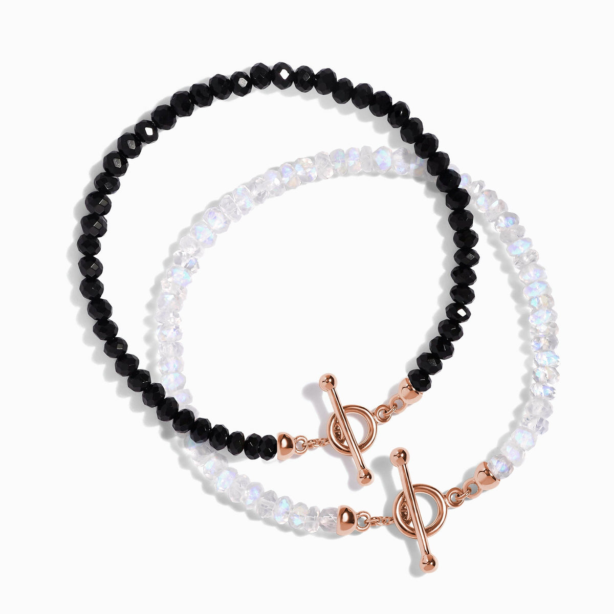 Moonstone & Black Obsidian Vibrations Bracelets
