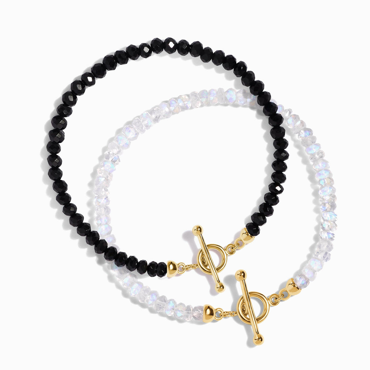Moonstone & Black Obsidian Vibrations Bracelets