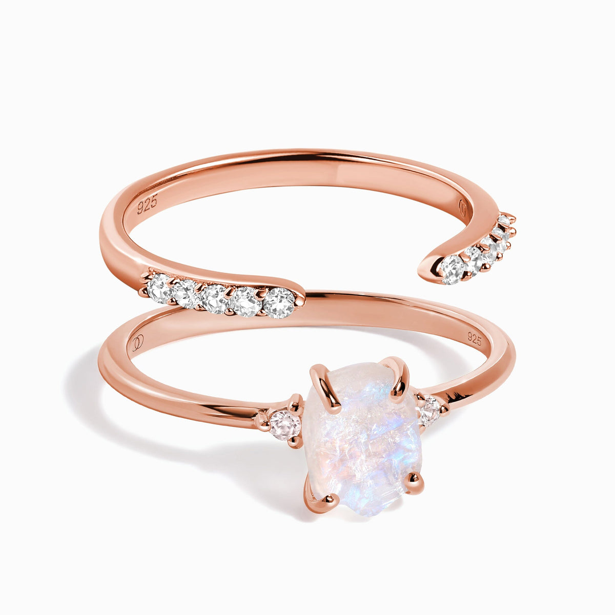 Petite Raw Allure Ring & Twinkling Band