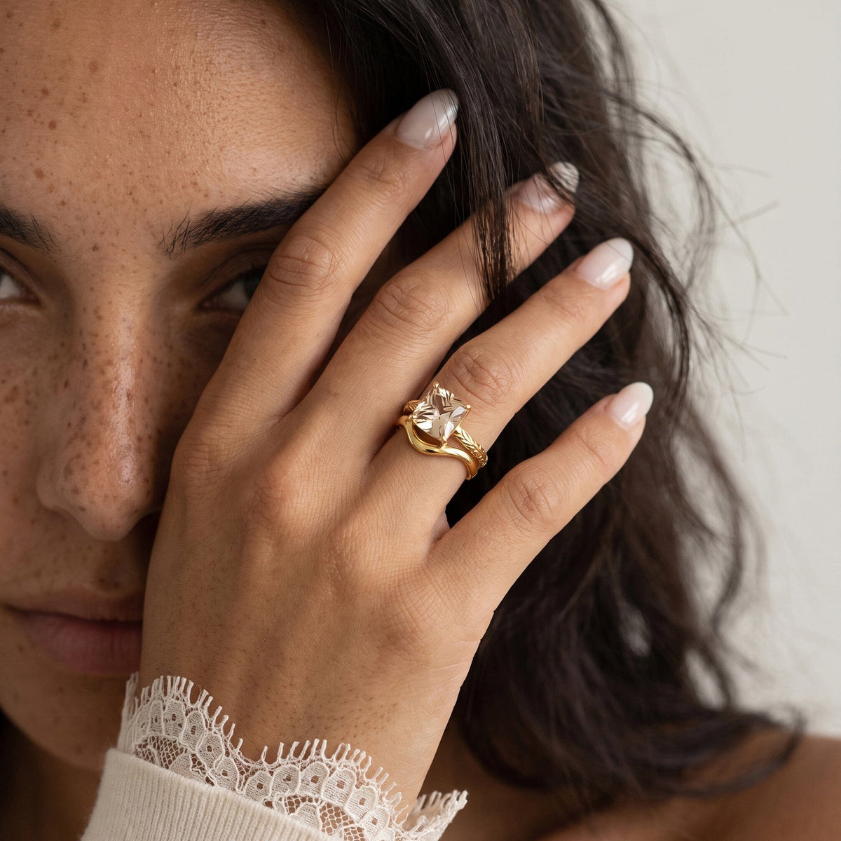 Champagne Quartz Ring - Glyptique