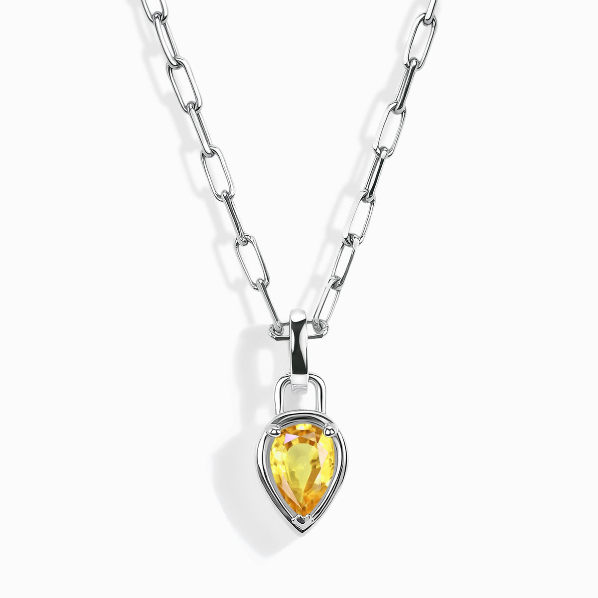 Citrine Talis Widelink Necklace - November Birthstone
