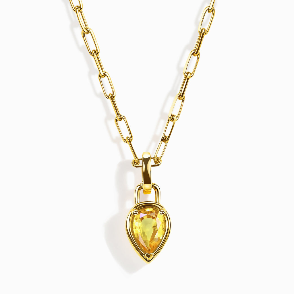 Citrine Talis Widelink Necklace - November Birthstone