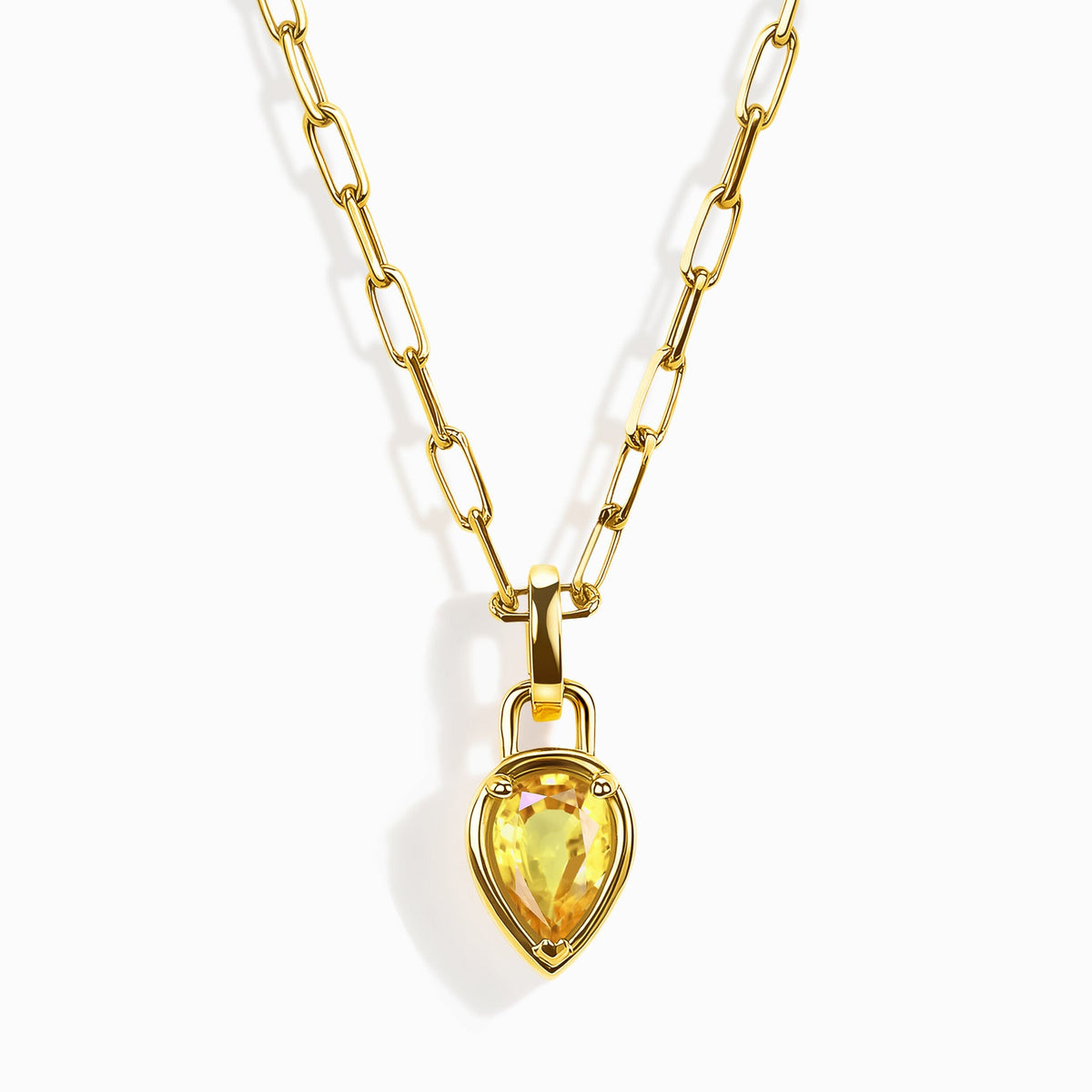 Citrine Talis Widelink Necklace - November Birthstone