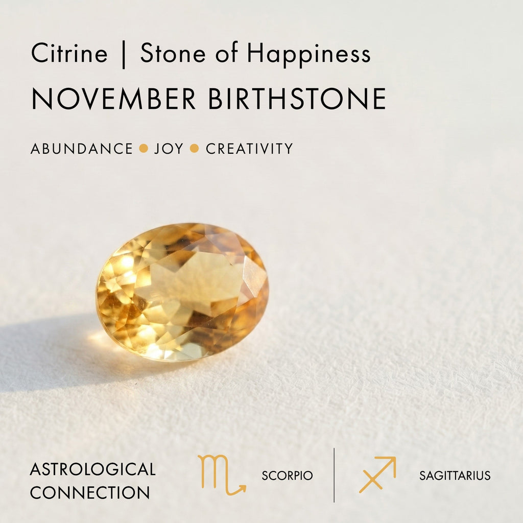 Citrine Talis T-Lock Necklace - November Birthstone