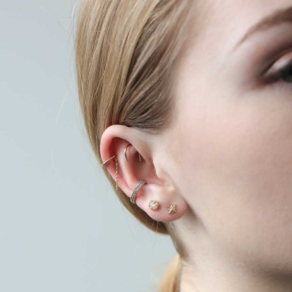 Whisper Open Hoops in 14k Gold - 18G