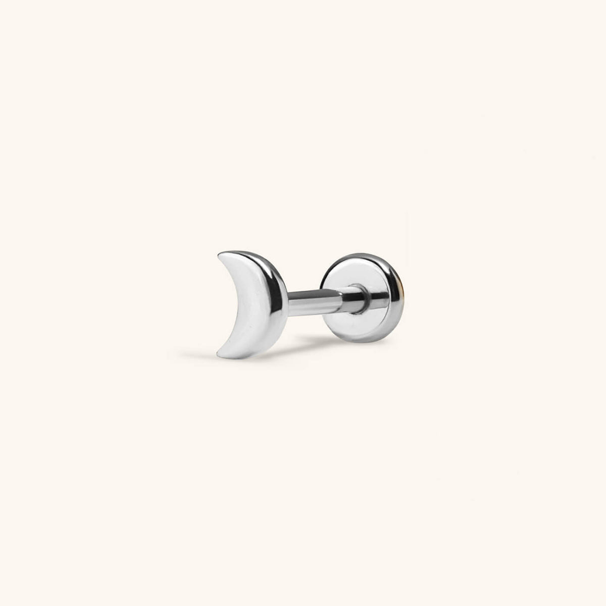 Moon Push Pin Flat Back Earring