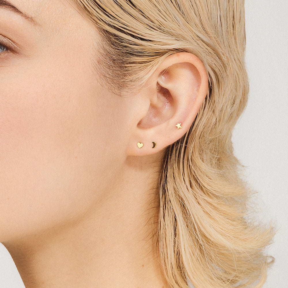 Star Push Pin Flat Back Earring