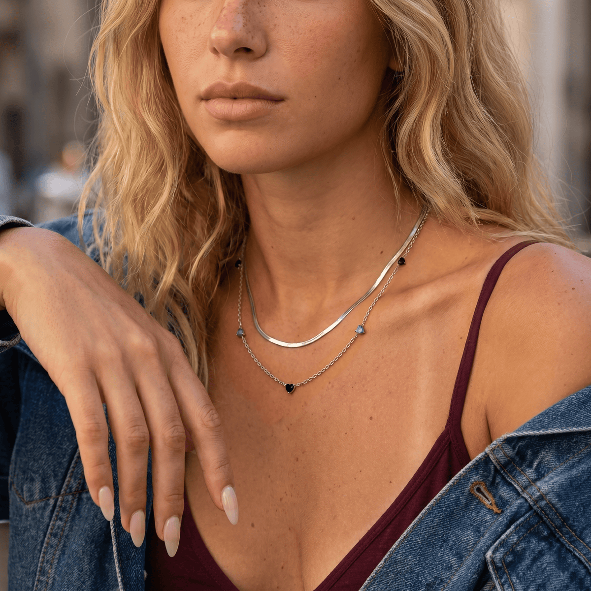 Black Obsidian Labradorite Necklace - Crush