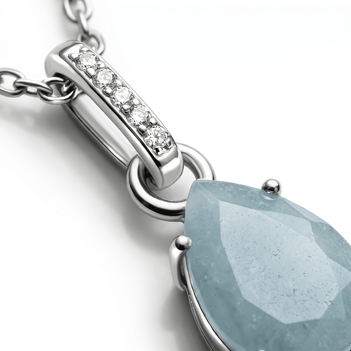 Aquamarine Necklace Sway - March Birthstone
