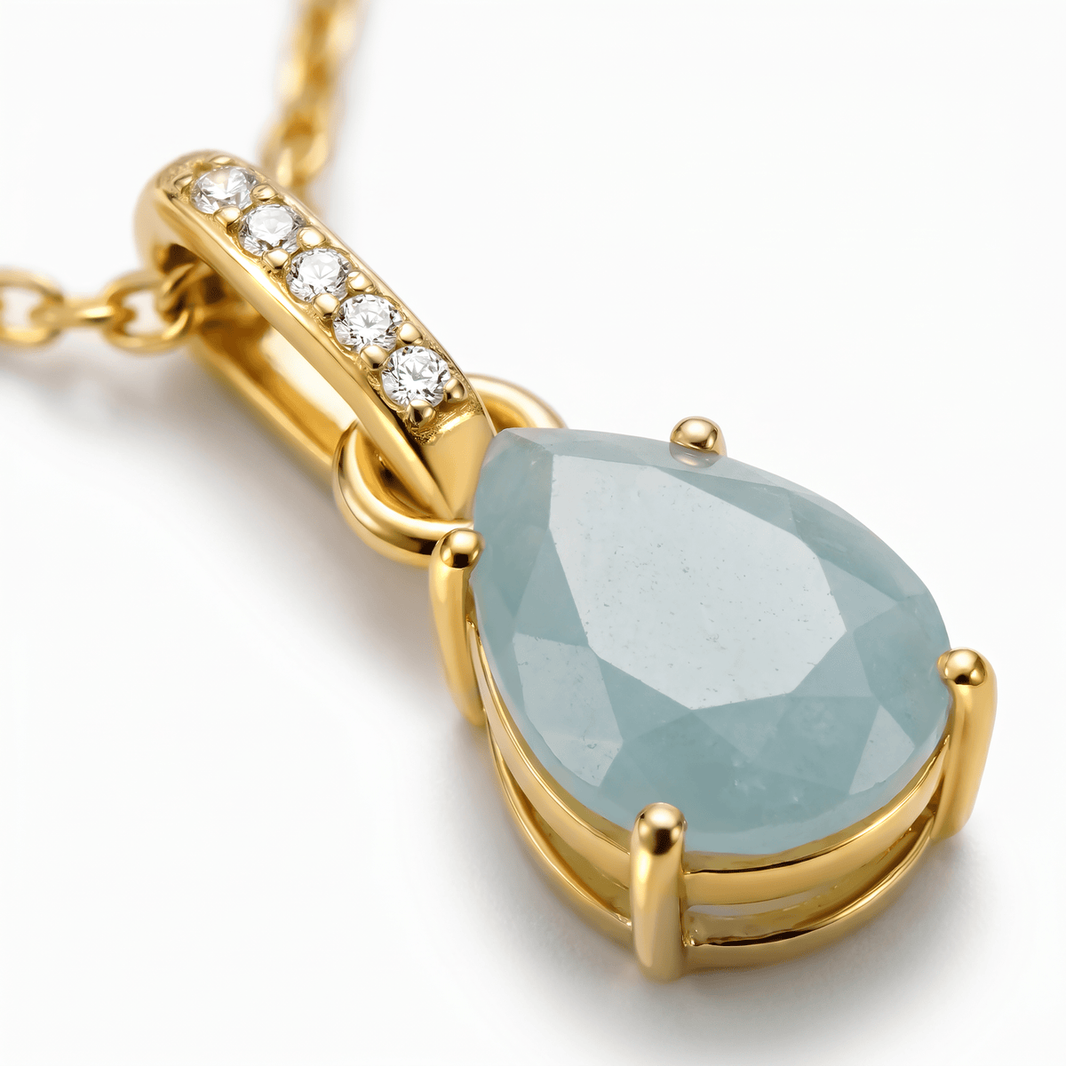 Aquamarine Necklace Sway - March Birthstone