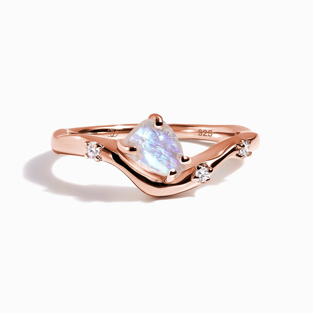 Raw Crystal Ring - Moonstone Arc of Origin
