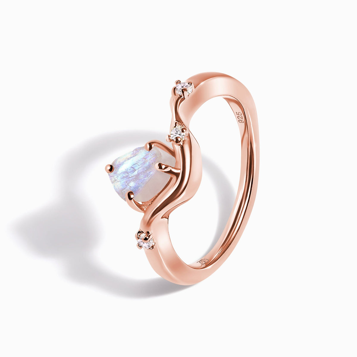 Raw Crystal Ring - Moonstone Arc of Origin
