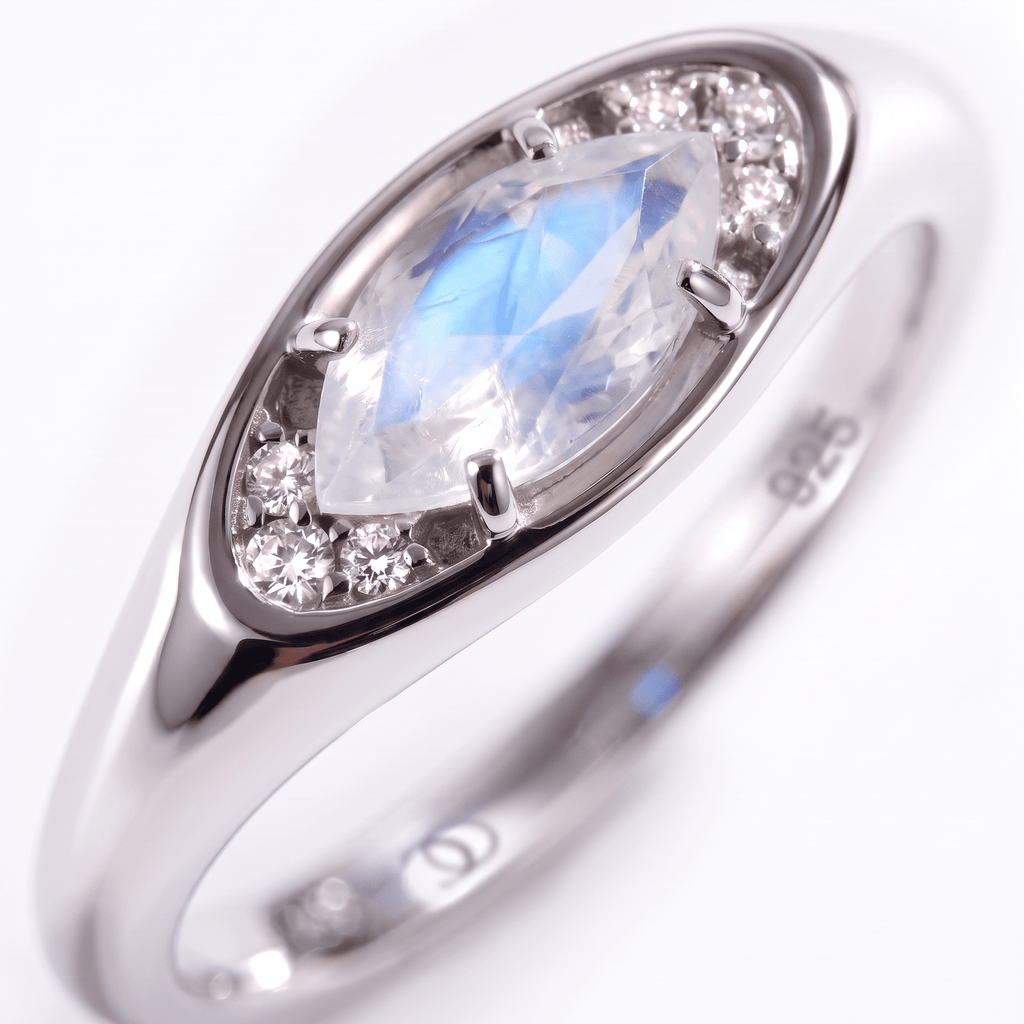 Moonstone Ring - Evil Eye