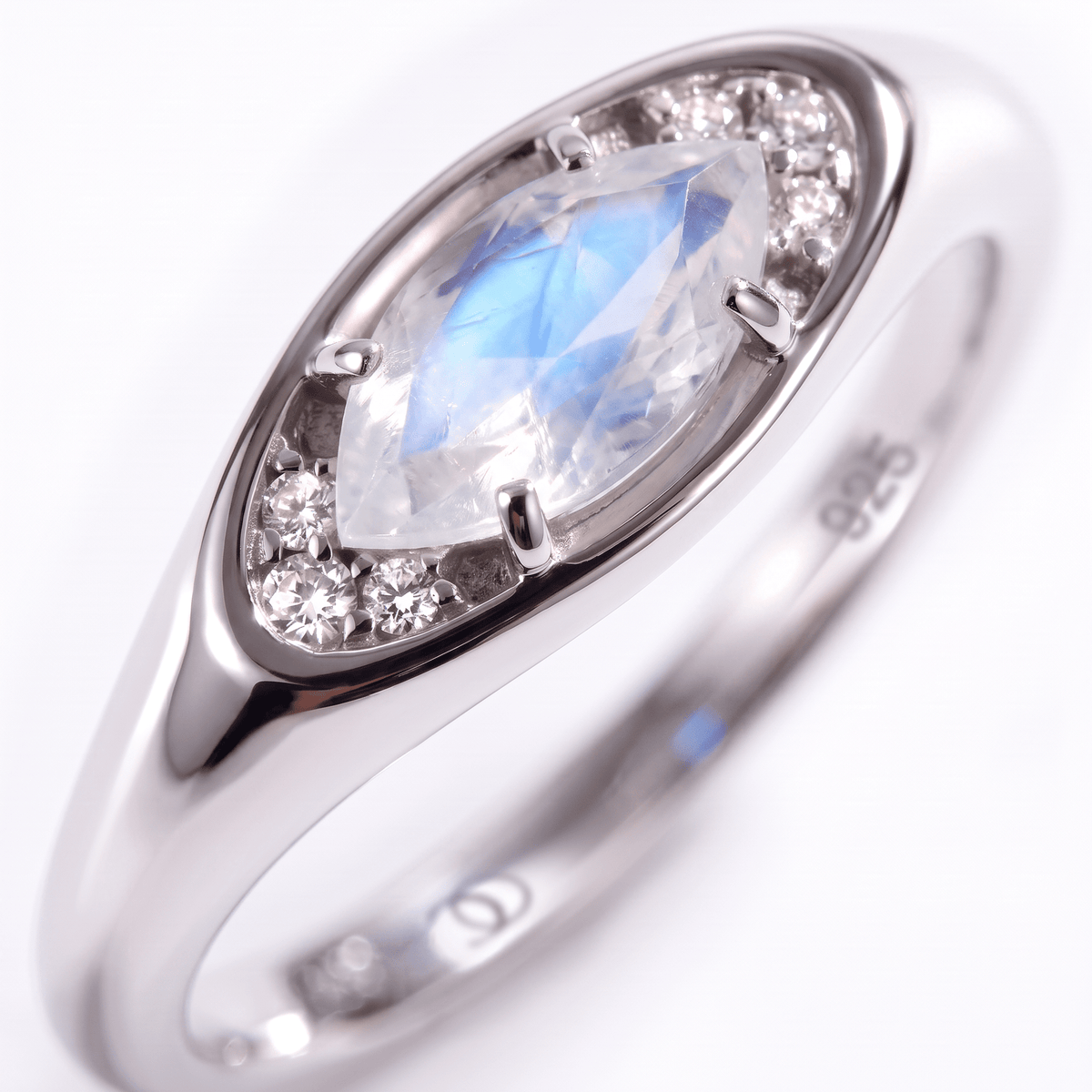 Moonstone Ring - Evil Eye