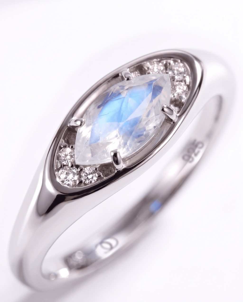 Moonstone Ring - Evil Eye
