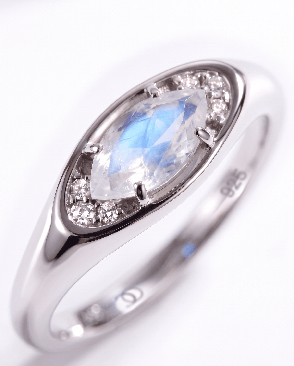 Moonstone Ring - Evil Eye