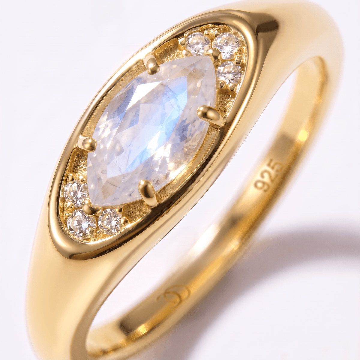 Moonstone Ring - Evil Eye