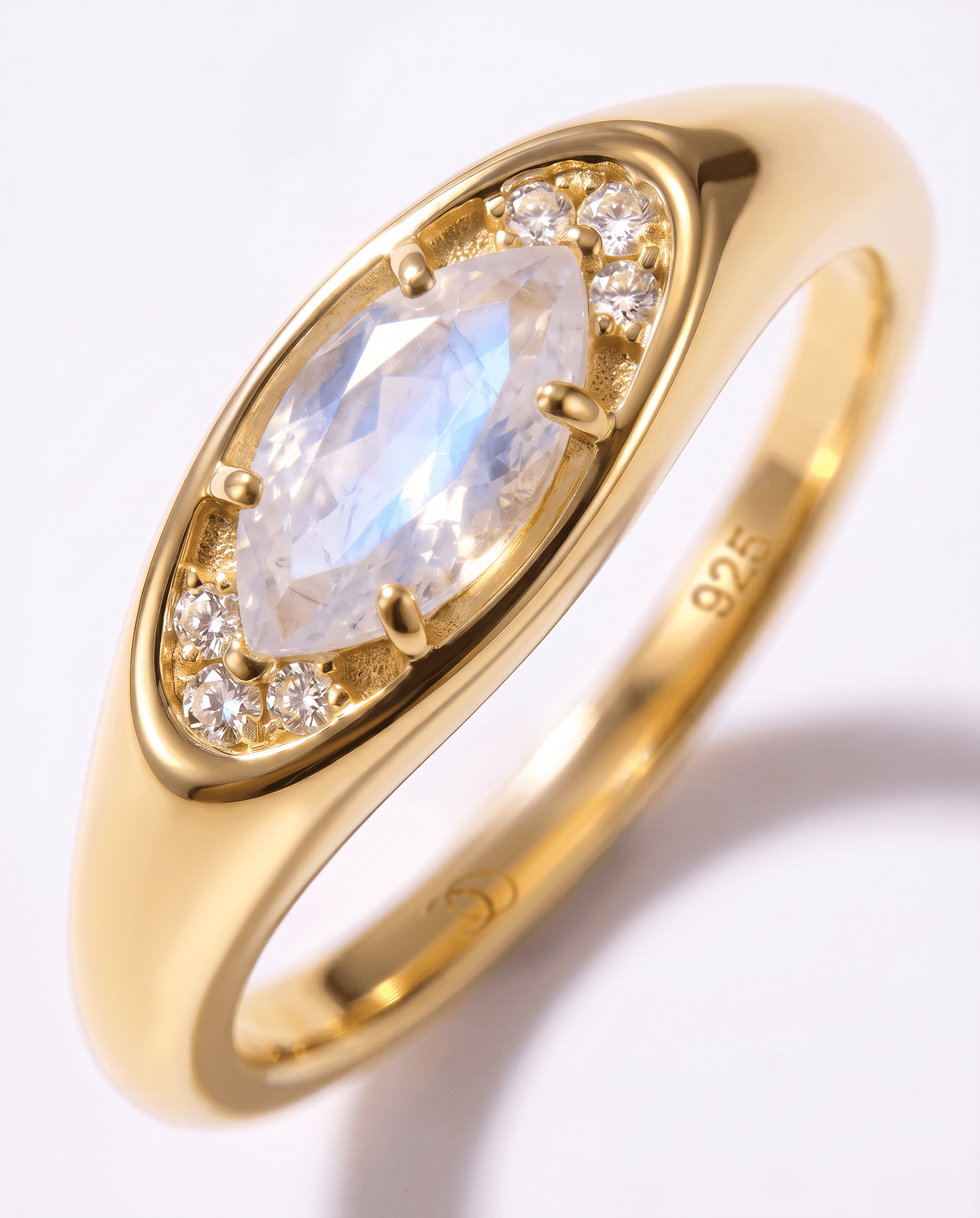 Moonstone Ring - Evil Eye
