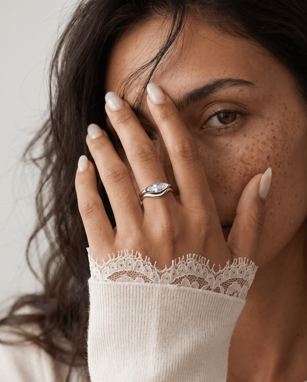 Moonstone Ring - Evil Eye