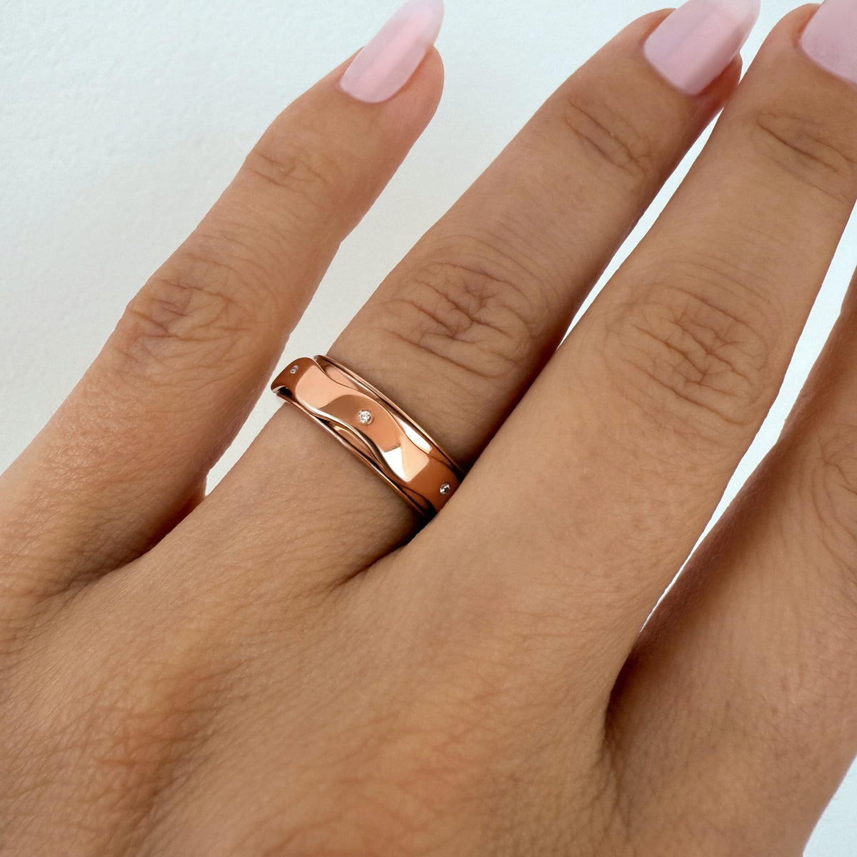 White Zircon Fidget Ring - Spinning Clarity
