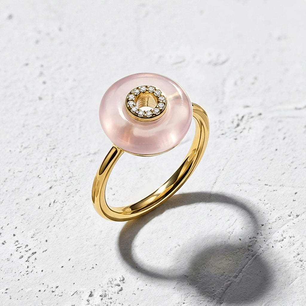 Rose Quartz Fidget Ring - Liora