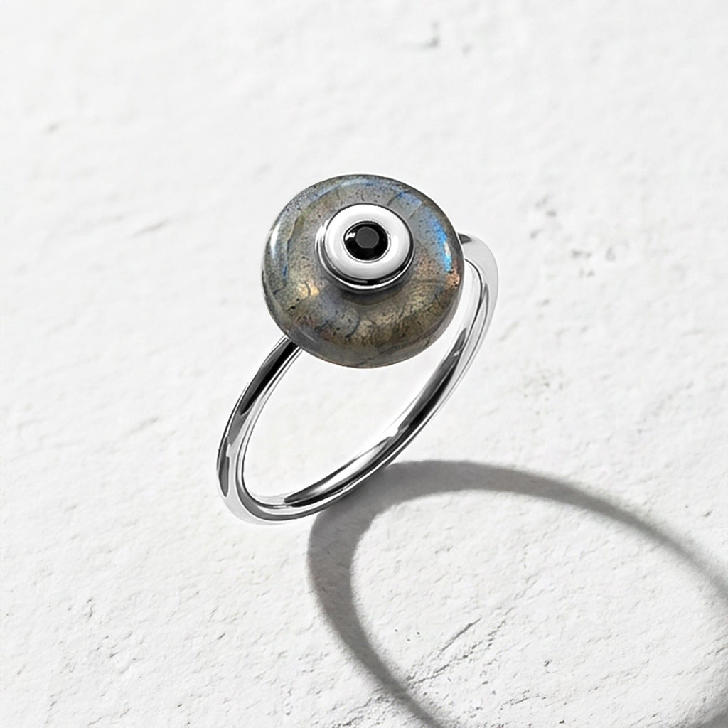 Labradorite Black Spinel Fidget Ring - Ora