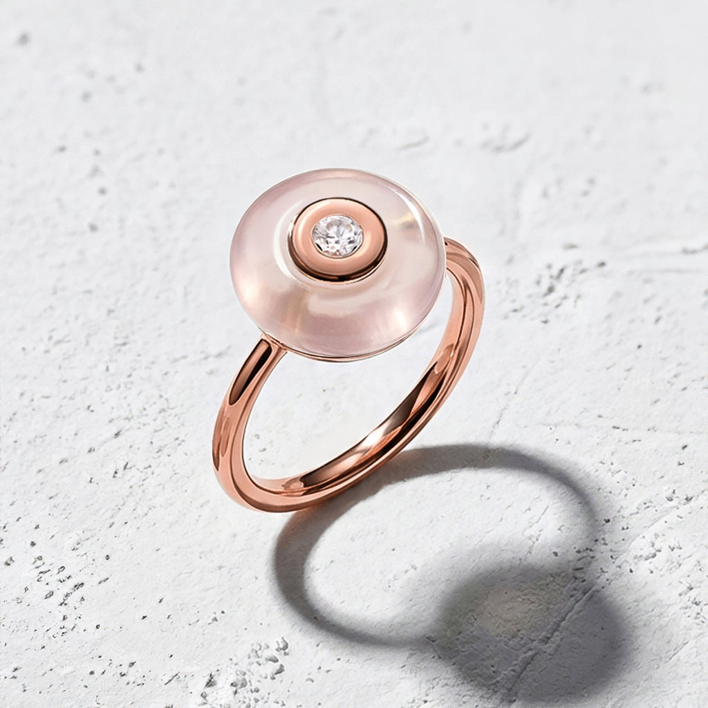 Rose Quartz Fidget Ring - Ora