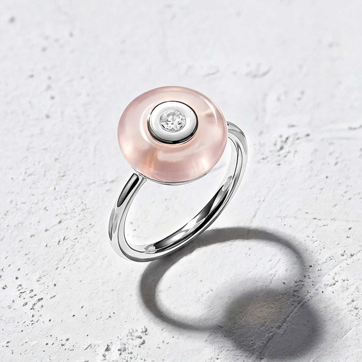 Rose Quartz Fidget Ring - Ora