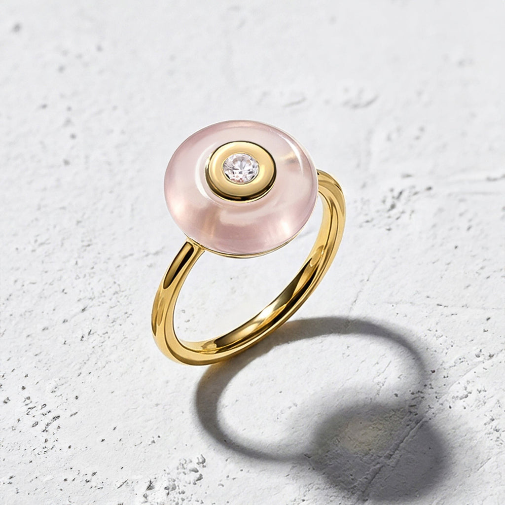 Rose Quartz Fidget Ring - Ora