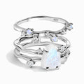 Moonstone Lab Diamond Flow & Stardust Rings