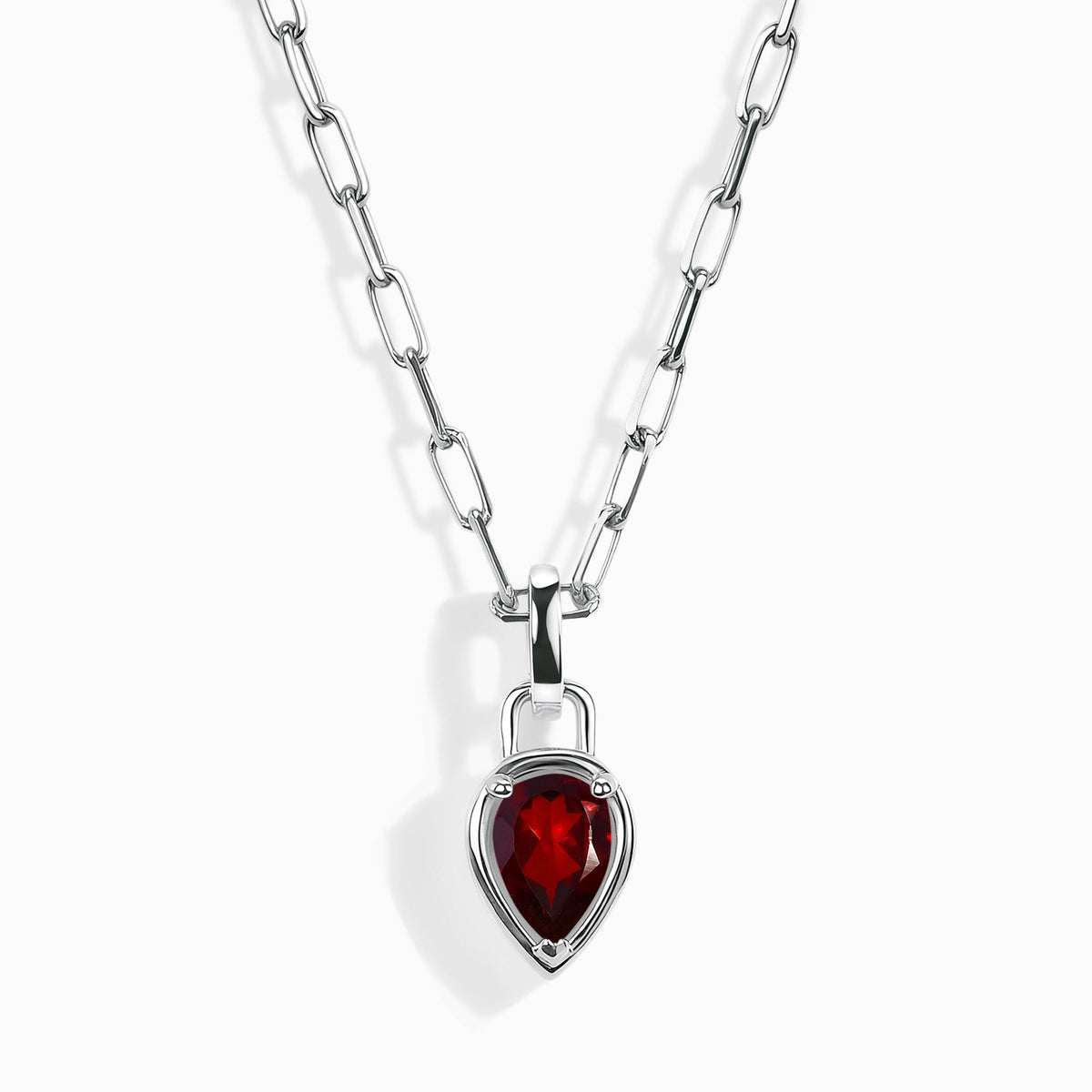 Garnet Talis Widelink Necklace - January Birthstone