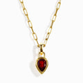 Garnet Talis Widelink Necklace - January Birthstone