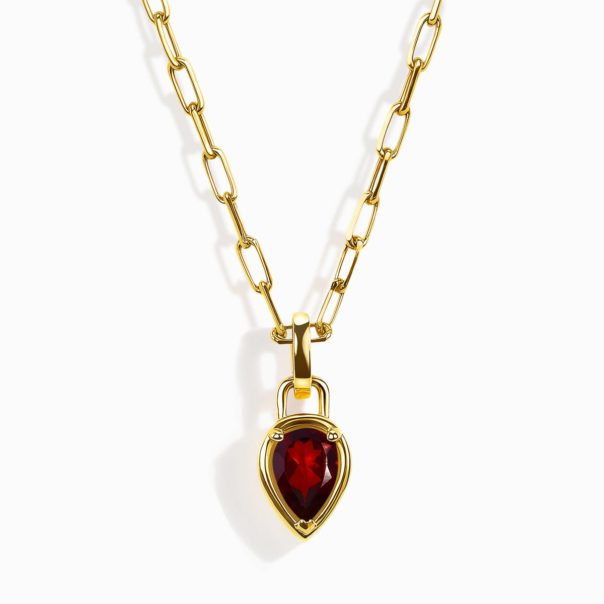 Garnet Talis Widelink Necklace - January Birthstone