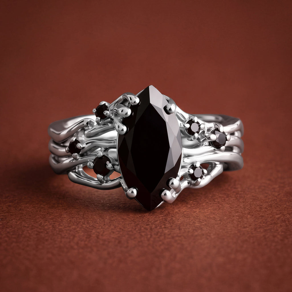 Black Obsidian Black Spinel Ring - Radiance
