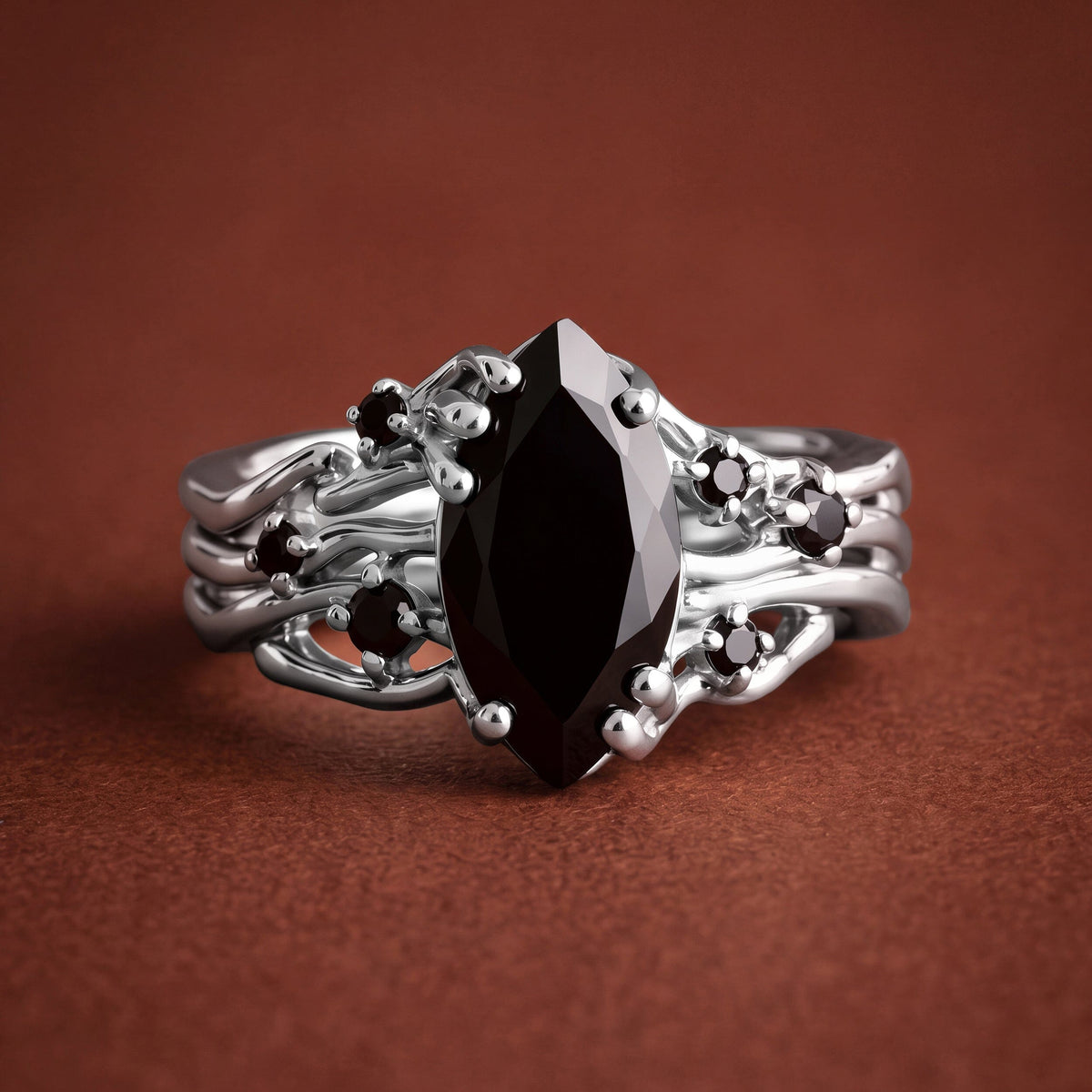 Black Obsidian Black Spinel Ring - Radiance