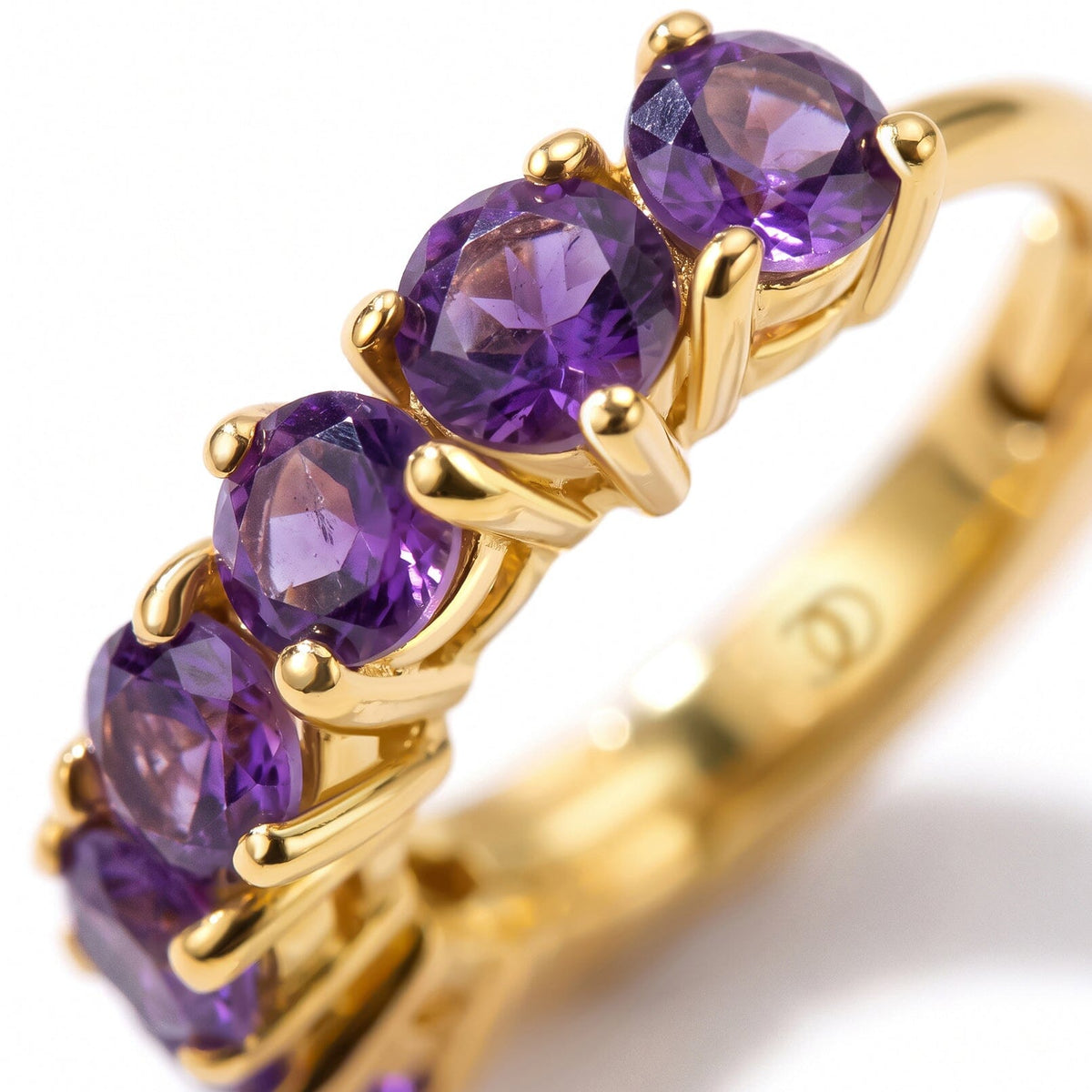 Amethyst Earrings - Bonny Hoops - February Birthstone