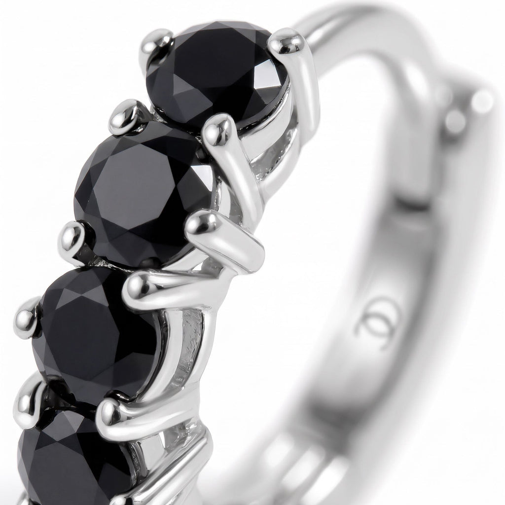 Black Onyx Earrings - Bonny Hoops - December Birthstone