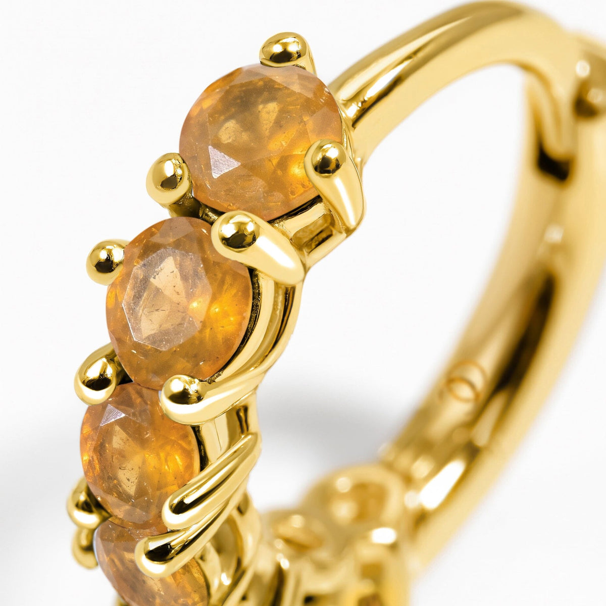Carnelian Earrings - Bonny Hoops - July Birthstone