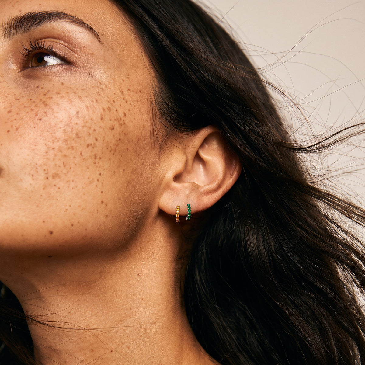 Citrine Earrings - Bonny Hoops - November Birthstone