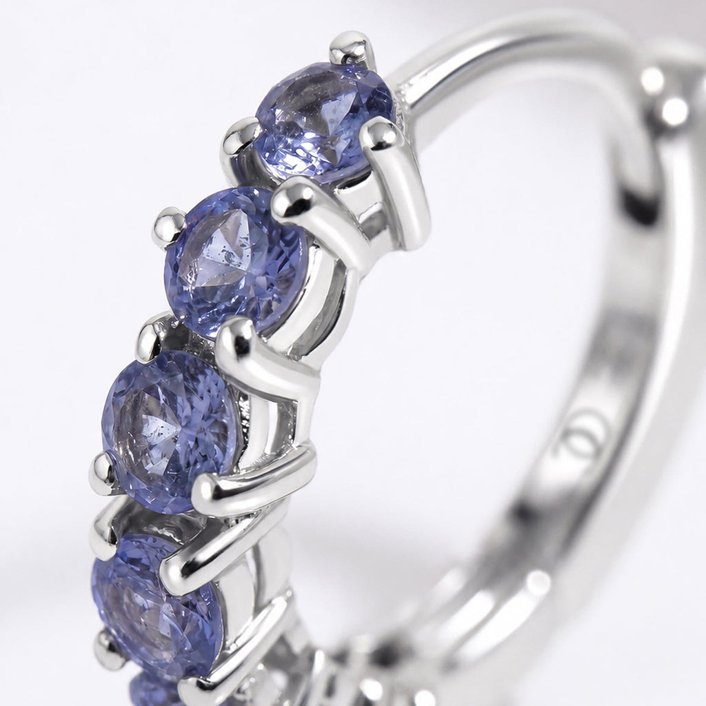 Iolite Earrings - Bonny Hoops - September Birthstone
