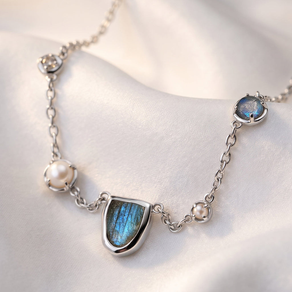 Labradorite Pearl Necklace - Heirloom