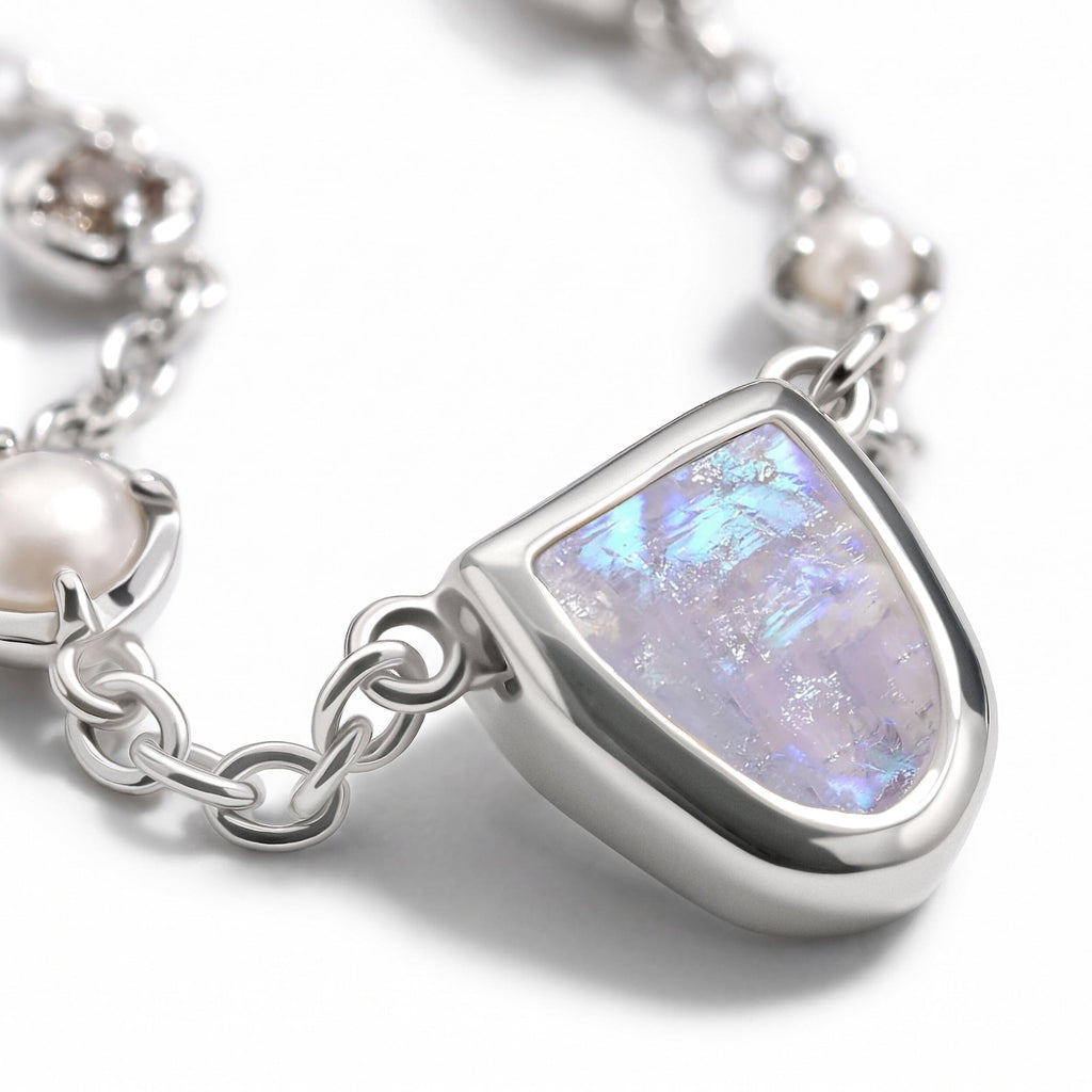 Moonstone Pearl Necklace - Heirloom