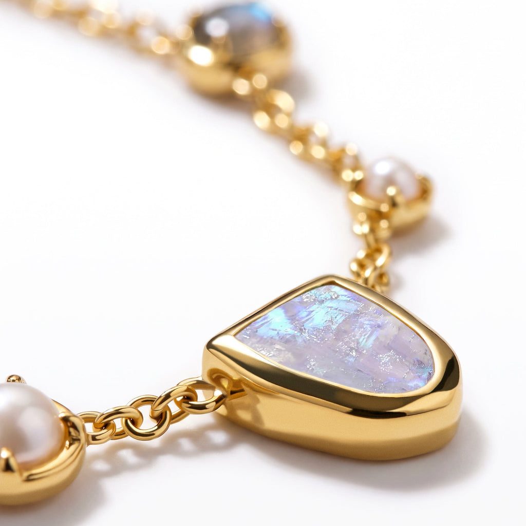 Moonstone Pearl Necklace - Heirloom