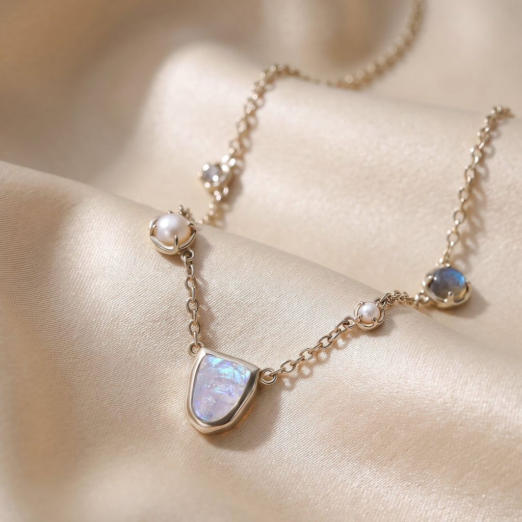 Moonstone Pearl Necklace - Heirloom